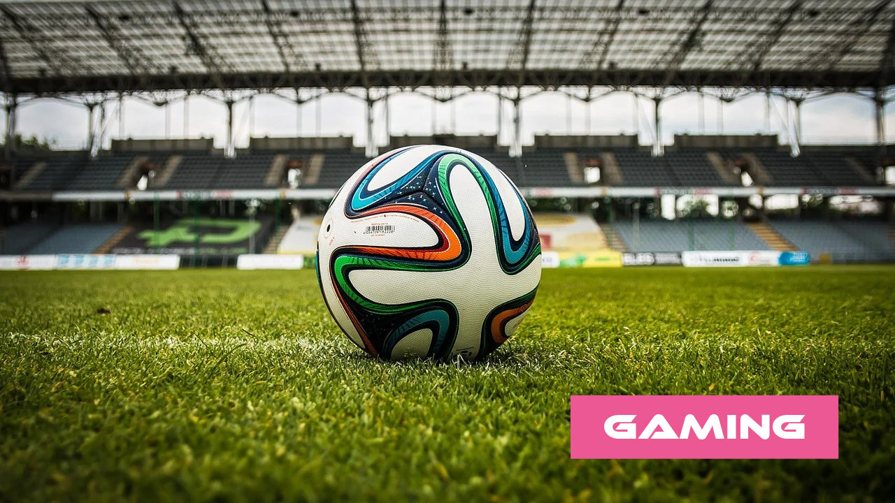 Fußball auf Stadion Hintergrund